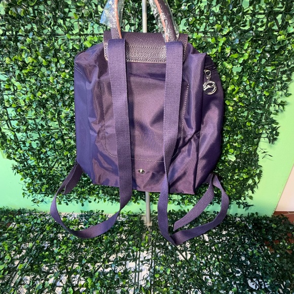 🐎NWOT Longchamp Le Pliage Club Backpack - Bilberry Purple - Picture 4 of 5
